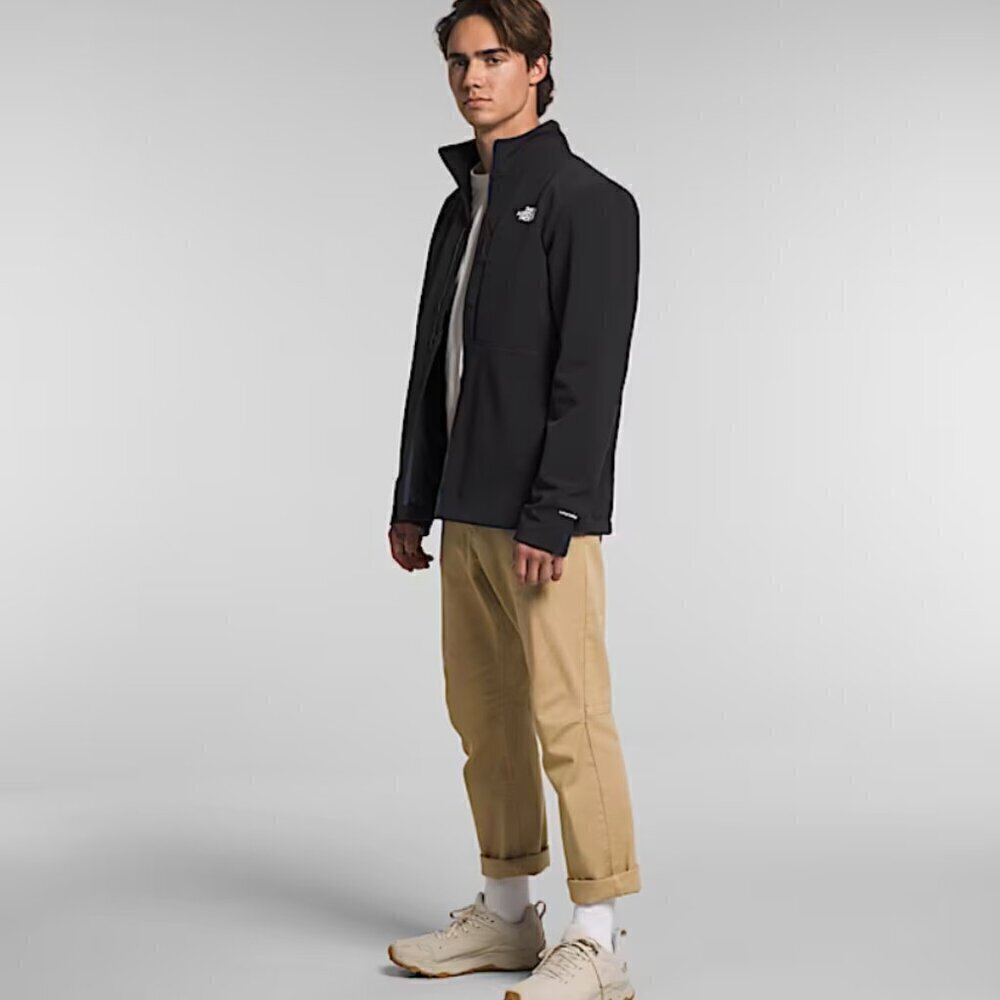 MEN'S NORTH FACE BLACK ZIP-UP JACKET, SIZE LARGE